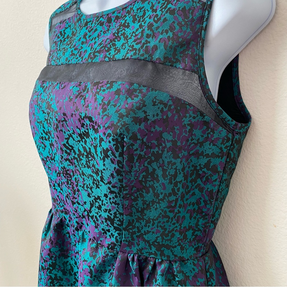 Ivy & Blu, Pretty and cocktail ready, Teal & purple silk dress - Picture 5 of 10